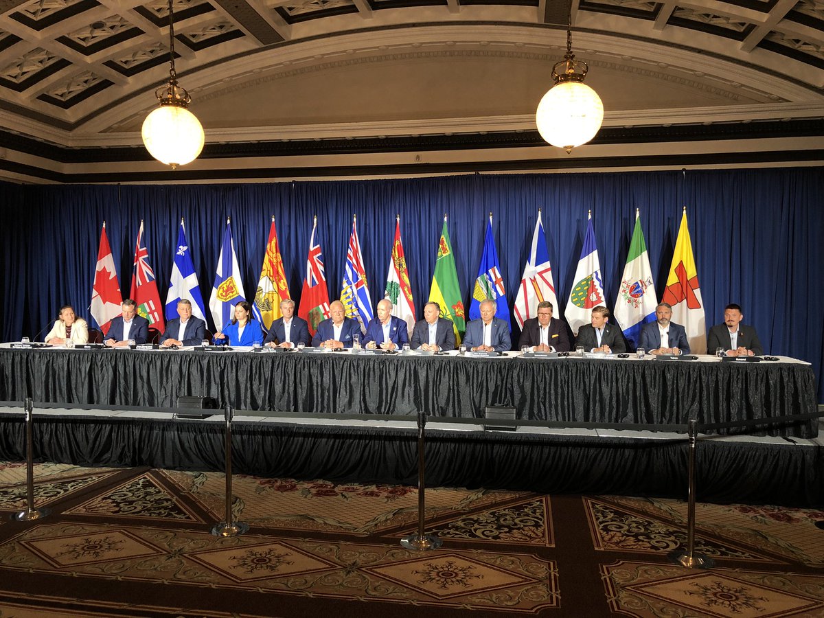 Les 13 premiers ministres du pays font le bilan des discussions de la rencontre estivale du Conseil de la fédération sur les enjeux au Canada #icicb