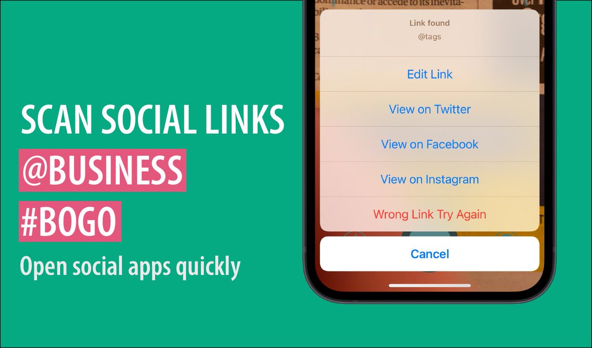 link_scan's tweet photo. Up your #social game by helping #smallbusinesses with Quick Links #iOS #Social #SocialNetwork https://t.co/YFiSXeYEmH https://t.co/63XWUWqKXu