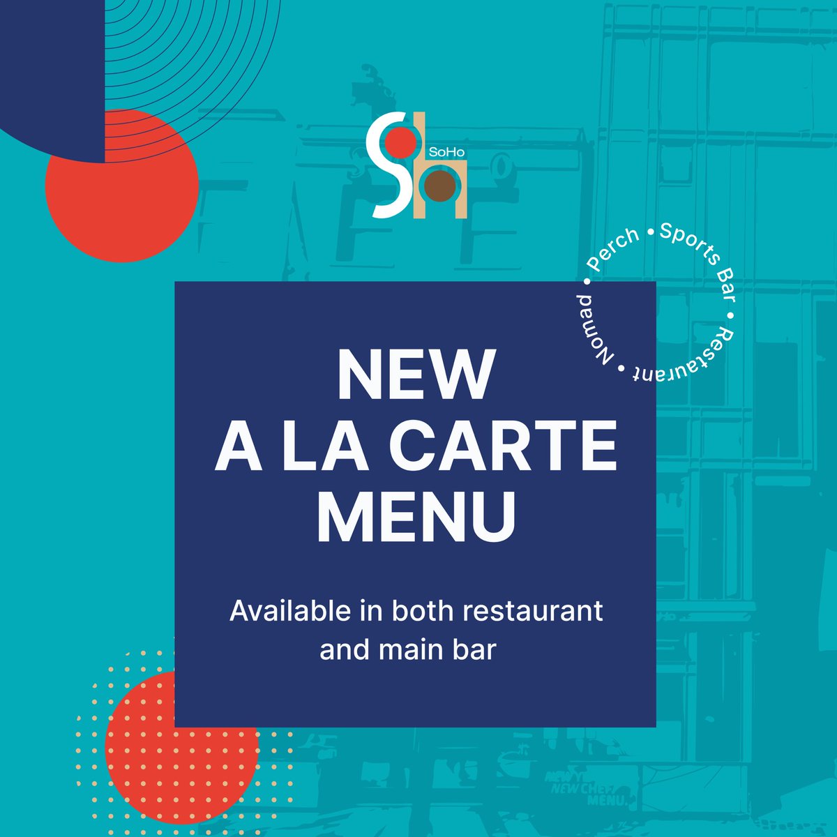 We are super excited to launch our new a la carte menu for you to try & enjoy! Available in both our reservations & main bar 🍽