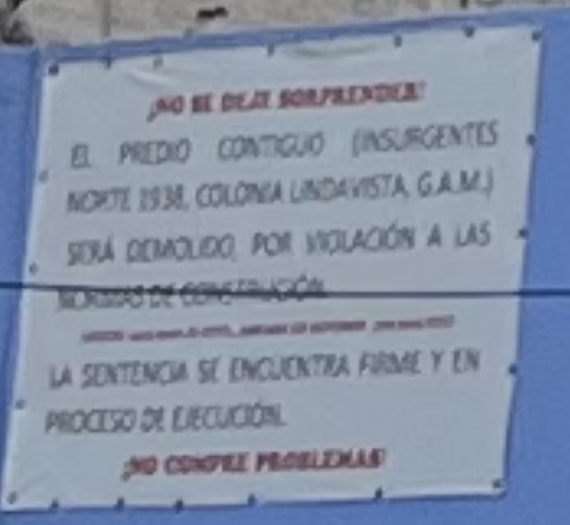 PachitoEche666's tweet photo. @Claudiashein @SeMujeresCDMX Además tiene sentencia para ser Demolido https://t.co/uhGTT9RB3X