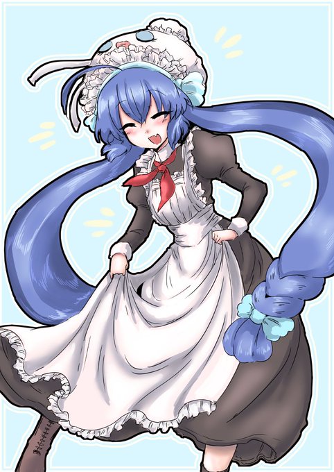 #ウナちゃんウキウキウェンズデー 
今日のメイド服です 