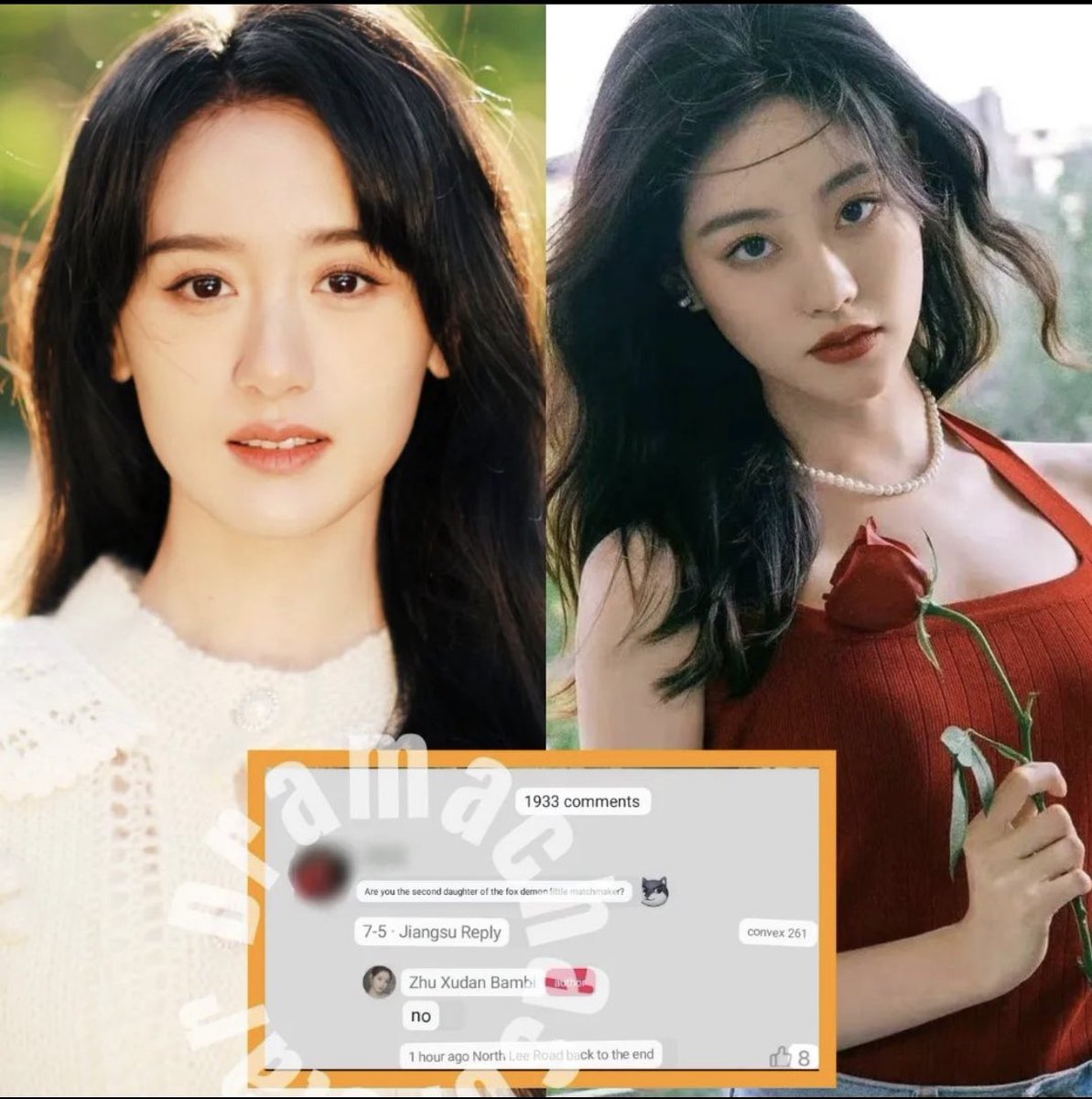 #ZhuXuDan nega rumores que seria a segunda protagonista do #FoxSpiritMatchmaker 
~Hyun ⏳