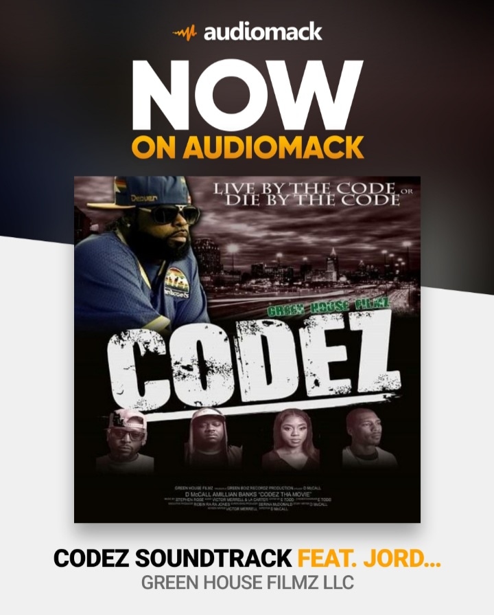 GHFilmzLLC's tweet photo. Now on Audiomack @GHFilmzLLC
@BobbyJae910 #CODEZ Movie Soundtrack 
https://t.co/LINDm30qP2 https://t.co/BUFOudYW86