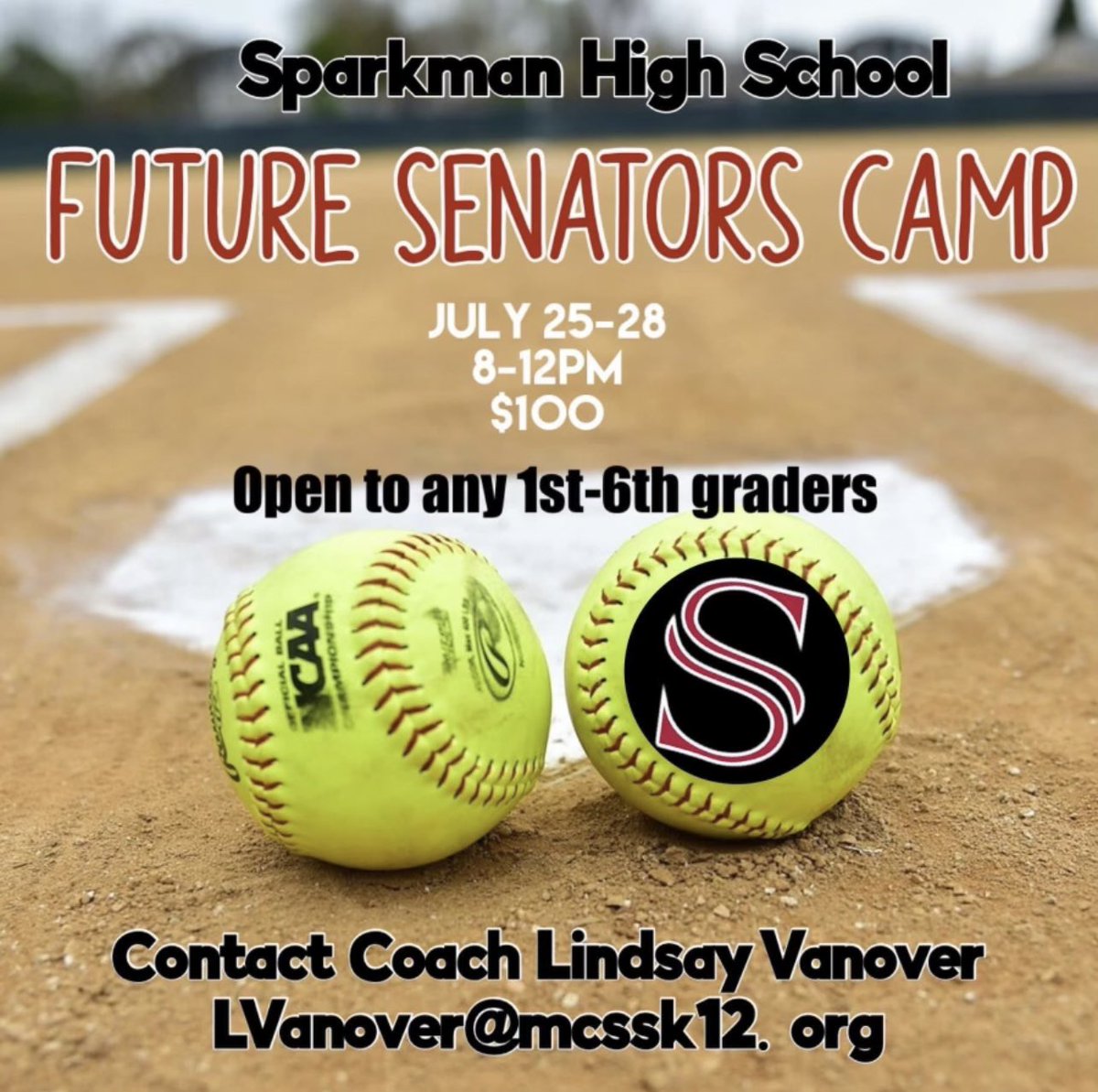 eboyd_44's tweet photo. Future Senators Camp hosted by your Sparkman Lady Senators. Available for 1st through 6th graders looking to learn some more about the game! Sign up at https://t.co/u7IJ4uPhgY
To pay online go to https://t.co/2V7ZBao0lJ
Hope to see you there! https://t.co/sWuc2J1g5o
