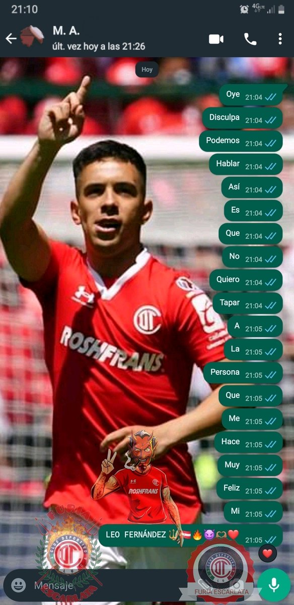 EscarlataFuria's tweet photo. Nunca voy a tapar a Don Leo Fernández 👌🏽🔱🇦🇹🔥😈
#FuriaEscarlata #SomosDiablos #SomosRojos #SomosElToluca #JuntosPorLa11 #ForjadosEnElInfierno #AmorInfernal #DiablosTwitteros #TolucaTeQuieroMasQueAMiMujer https://t.co/HpBXTCOEGe