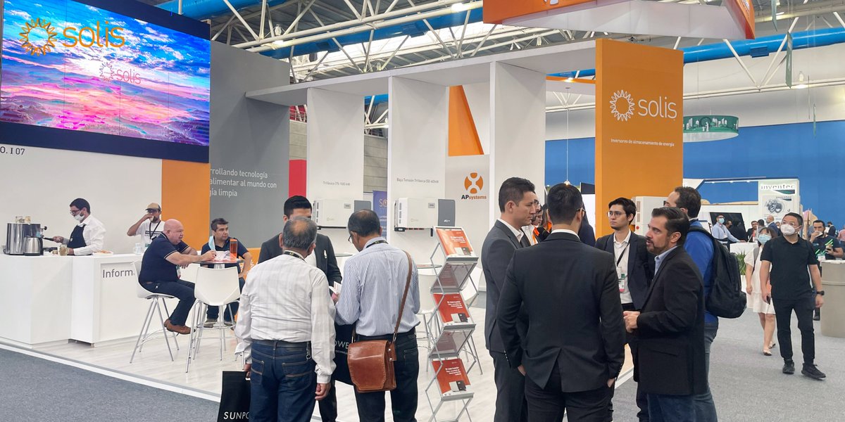 Solis_Inverters's tweet photo. #SolisGlobalCarbonNeutralPathway What a wonderful time meeting you at @SolarPowerMx and showing you the #Solis #NEW #energystorage S6-EH1P(3.8-11.4)K-H-US, especially for #LatinAmerica. The professional local team and surprise gifts waiting for you at #I07, come and know more. https://t.co/REoOe0G5Xq
