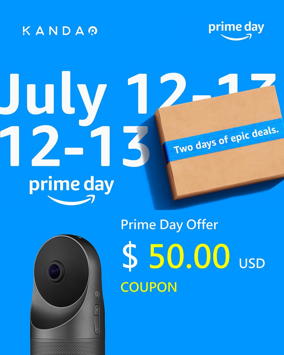 KandaoVR's tweet image. Want to experience a super all-in-one conferencing camera+up to 20% OFF?
This is what Kandao offers on Amazon Prime Day!

#kandaomeetingseries #KandaoMeetings #AmazonPrimeDay #Conferencecamera #PrimeDay2022