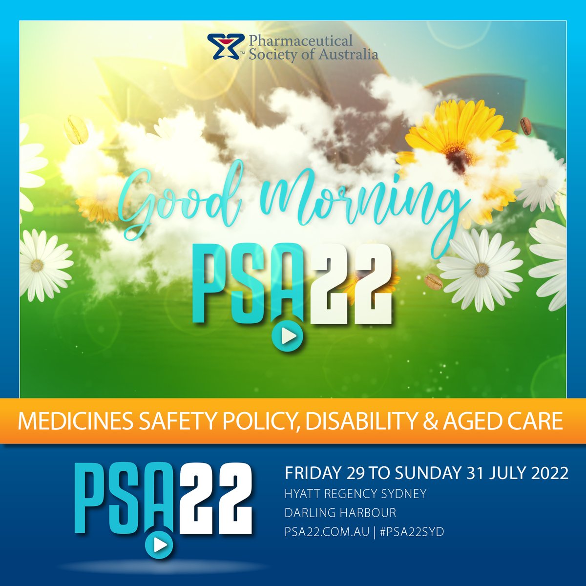 Good Morning PSA! 

Continuing our PSA22 TV Theme, join us for PSA’s very own breakfast TV show ‘Good Morning PSA! with your host, CEO Mark Kinsela.  Don’t miss our expert panelists Deputy Chief Medical Officer, Prof Michael Kidd and more

Register now &gt; ow.ly/1I2z50JUpnv