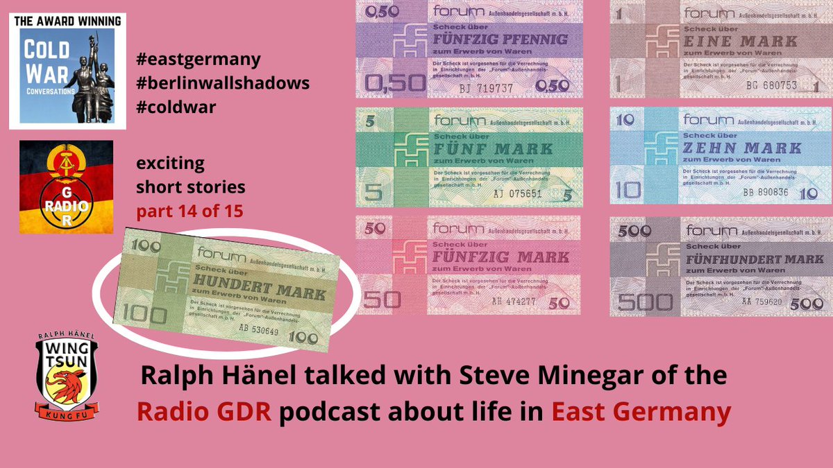 KungFuCoach's tweet photo. #ColdWar Short Stories - part 14 of 15
"Forum checks, the secret currency East Germany's"
Read all: https://t.co/UKhUM8KKU9
with @ColdWarPod @tfyhpodcast @GdrRadio
#eastgermany #berlinwall #podcast #berlinwallshadows #gdr #coldwarconversations #storyteller #intershop #genex https://t.co/ktFwuI1rTg