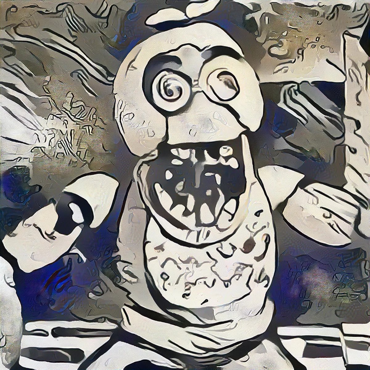 warpedfilms's tweet photo. OG #FNAF squad, done with a combination of #AI tools.

#craiyon #zyro #nightcafe
#AiArtwork #ArtificialIntelligence https://t.co/n09mN7ENxm