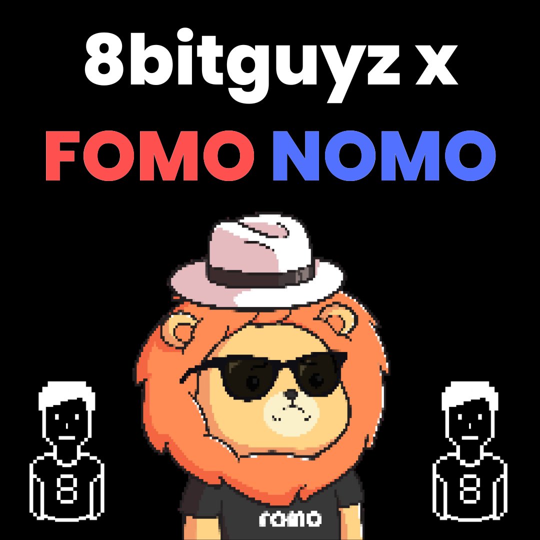 8bitguyz - #weare8bitguyz (@8bitguyz) on Twitter photo Hey 8bits!
We've partnered with FOMO NOMO to giveaway 2 of their all access Lion NFTs!
Here's how to enter:
โ
Follow <a href="/8bitguyz/">8bitguyz - #weare8bitguyz</a> and @fomonomoclub
โ
RT, like, and tag 3 friends
48h
P.S: FOMO NOMO called goblintownwtf at 0.06 ETH
#NFTGiveaway #FreeMint #NFTCommunity Hey 8bits!
We've partnered with FOMO NOMO to giveaway 2 of their all access Lion NFTs!
Here's how to enter:
โ
Follow <a href="/8bitguyz/">8bitguyz - #weare8bitguyz</a> and @fomonomoclub
โ
RT, like, and tag 3 friends
48h
P.S: FOMO NOMO called goblintownwtf at 0.06 ETH
#NFTGiveaway #FreeMint #NFTCommunity