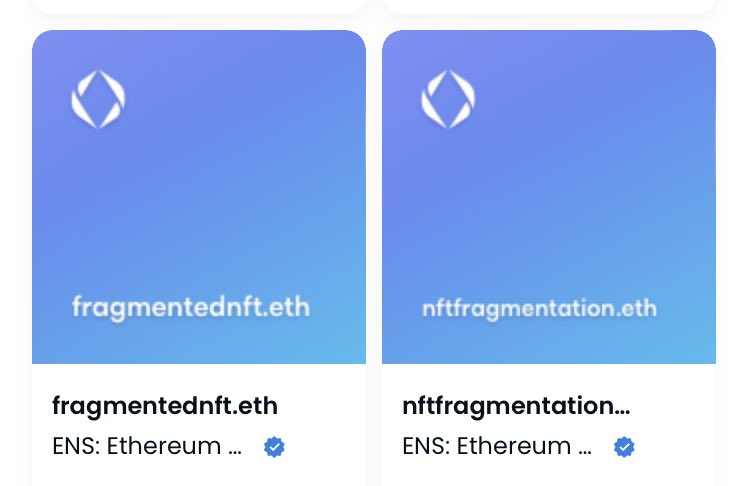 SolCocorico's tweet photo. The Future of NFT’S to provide more liquidity, called “NFT fragmentation”
nftfragmentation.eth
fragmentednft.eth
DYOR
Minted this morning
#ens #domains #ensdomains #ETH https://t.co/audWKYK9aZ