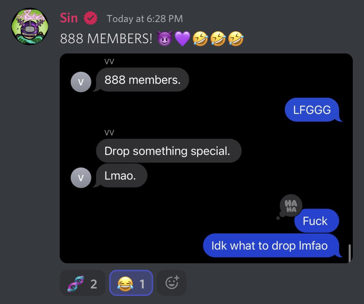 sinbiotes's tweet photo. The Sinful Giveaway 😈. Let’s run this up to 88 RTs and we’re giving away 3 Sinbryos. https://t.co/3DgHgHYCkQ