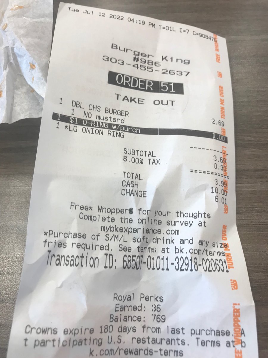 JackMotin's tweet photo. @BurgerKing I bought a Double Cheeseburger &amp; as you see from the photo, it’s a single. When I brought it to the associate she looked at me &amp; laughed saying they would not do anything for me. Amazing Customer Service as always 🤦‍♂️

4875 N Federal Blvd, Denver, CO 80221 https://t.co/Xij57y2YdH
