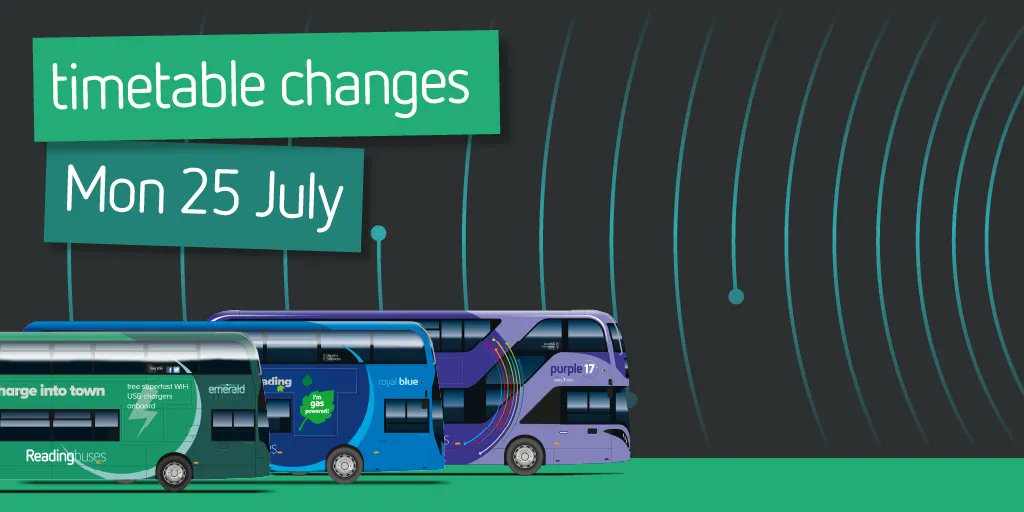 Reading Buses on Twitter "From Mon 25 July, some routes will have new timetables for summer