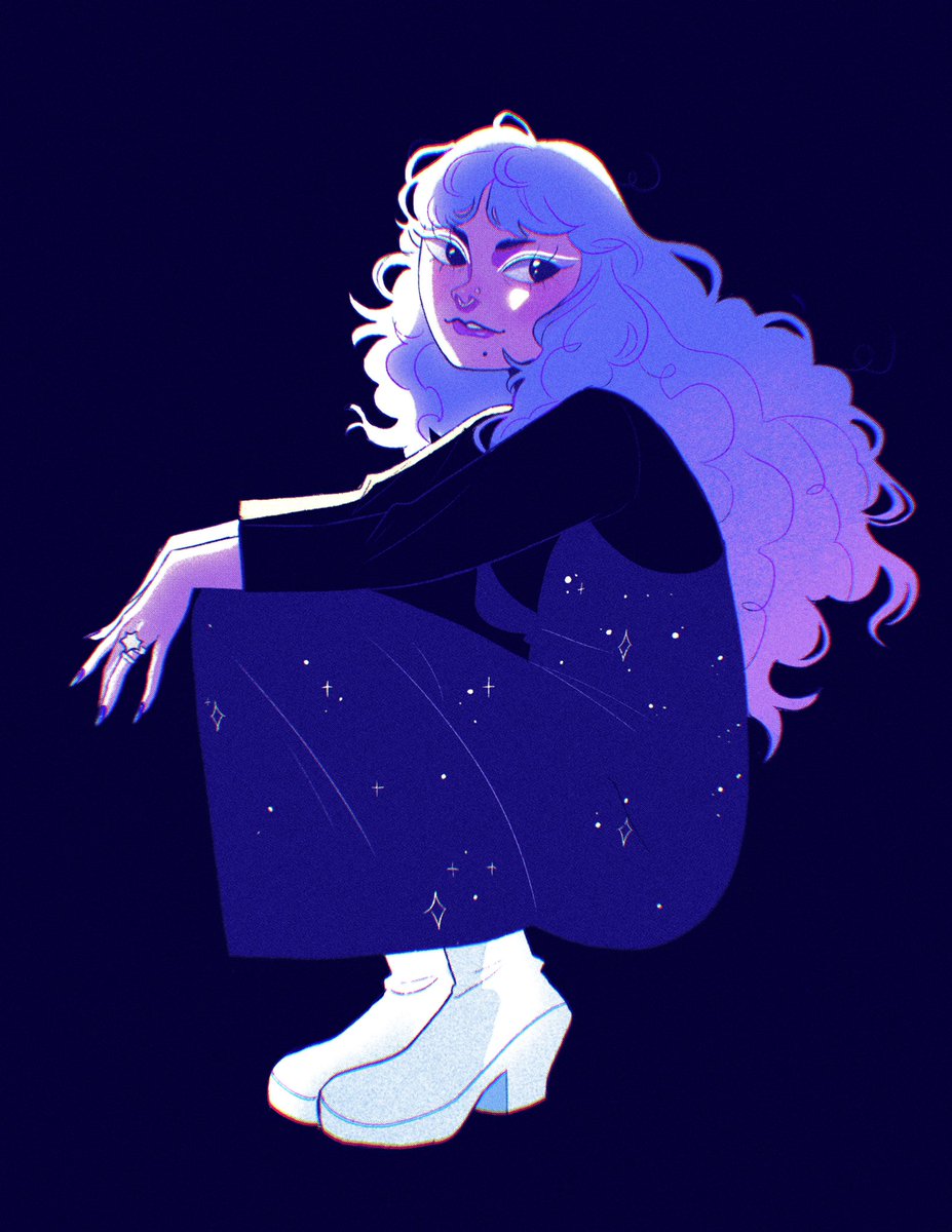 「Cosmic fashion💫
Trying to get back at t」|Abelle✨(they/them)@looking for workのイラスト