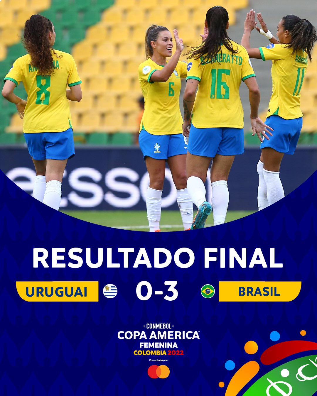 Confira os Grupos da CONMEBOL Copa América Feminina 2022