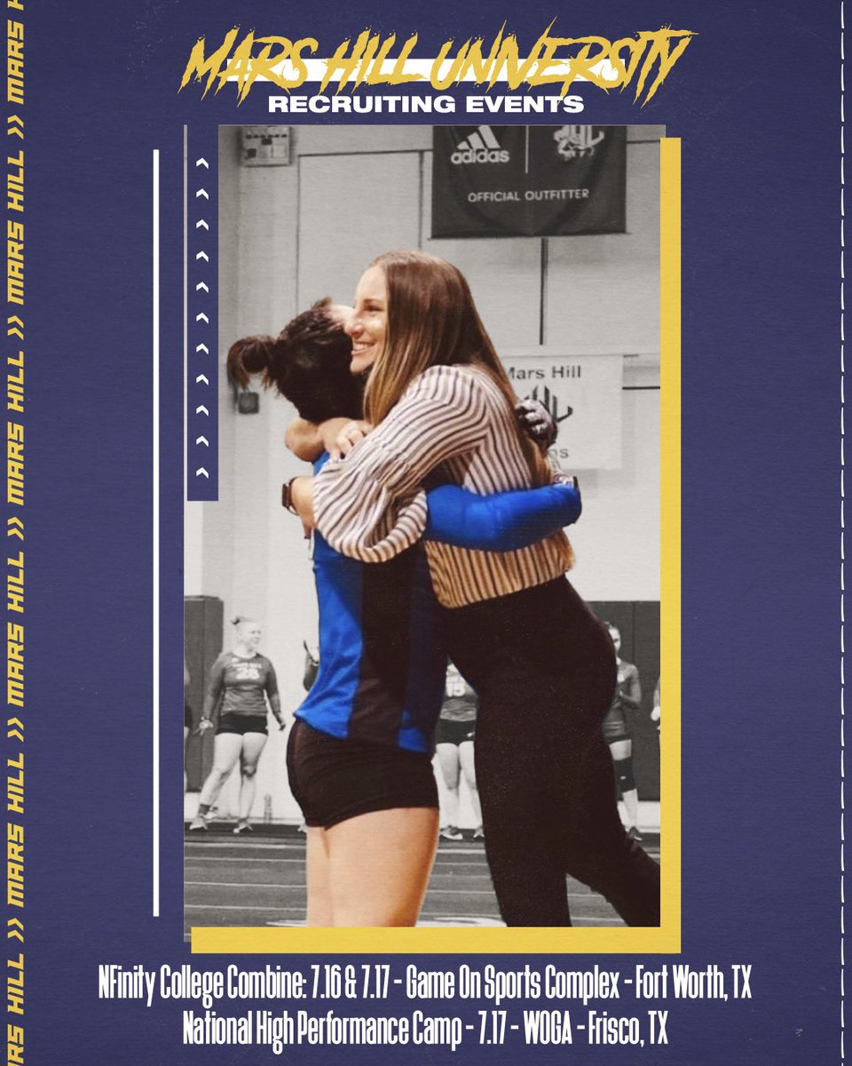 marshill_acro's tweet photo. On the recruiting trail this weekend! Coach Shelby will be at the following events looking for future lions! If you’re attending, stop by our table and get some information about our university and Acrobatics &amp; Tumbling program! @thencata @coachshelbya #acroandtumbling #thencata https://t.co/3rzhslzXOz