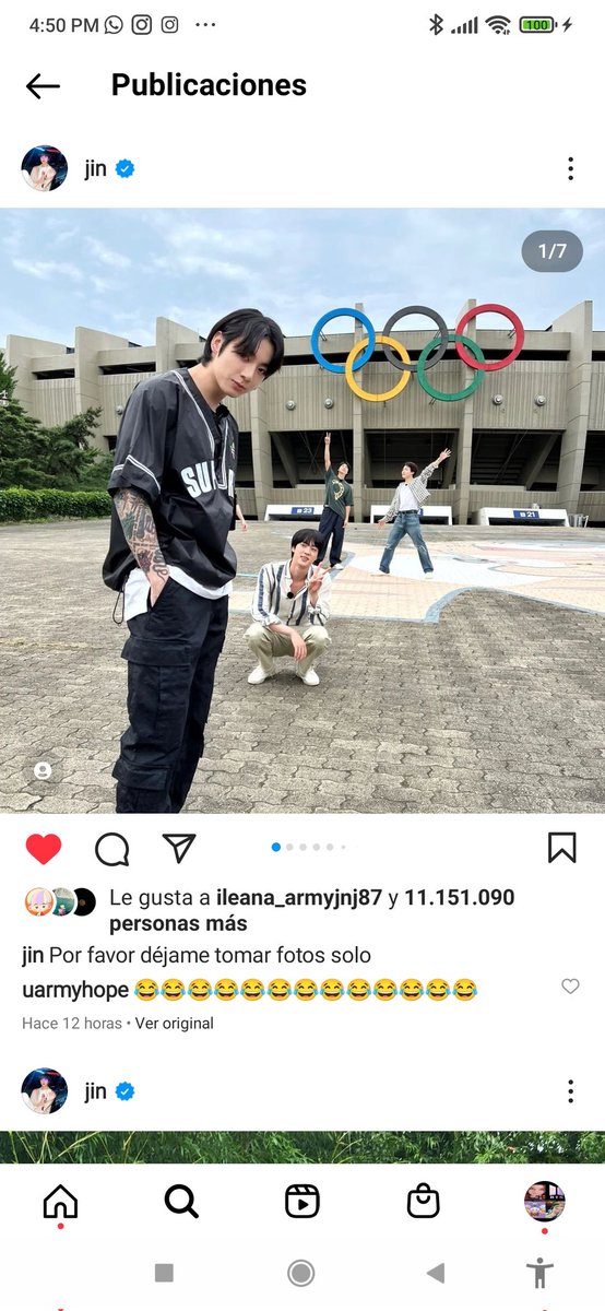 #ARMY OH MIREN JIN EN INSTAGRAM ESTÁN TODOS REUNIDOS NUESTROS BELLÍSIMOS #BTS ¿SERÁ QUE ESTARÁN PREPARÁNDONOS ALGO DE CONCIERTO EN EL OLÍMPICO? 🤔💜 <a href="/BTS_twt/">방탄소년단</a> <a href="/bts_bighit/">BTS_official</a> <a href="/coreaymas/">Corea y Más</a> <a href="/michelilla_/">Michelle González</a> #BTSARMY