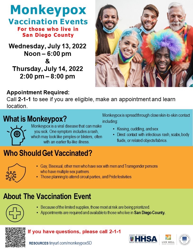 Sisteridw's tweet photo. #gay #bi #transmen #msm #transwomem of #sandiego before #sandiegopride weekend get your monkeypox vaccination https://t.co/55NkYFs1ei