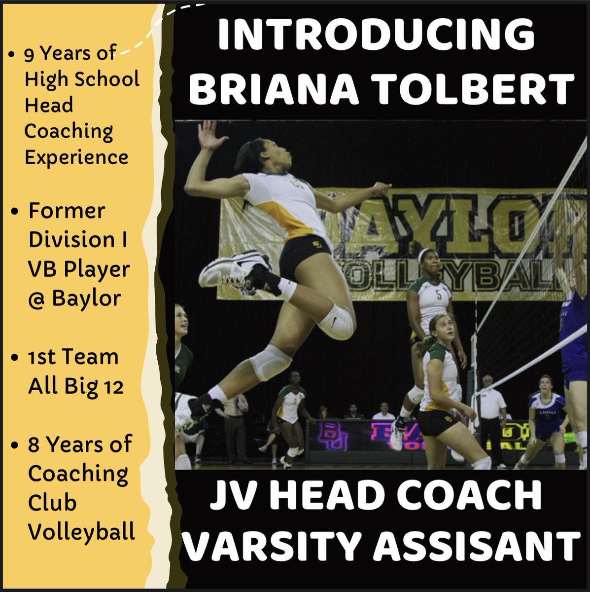 JordanHSVball's tweet image. Excited to welcome Coach Tolbert to our Warrior family!
