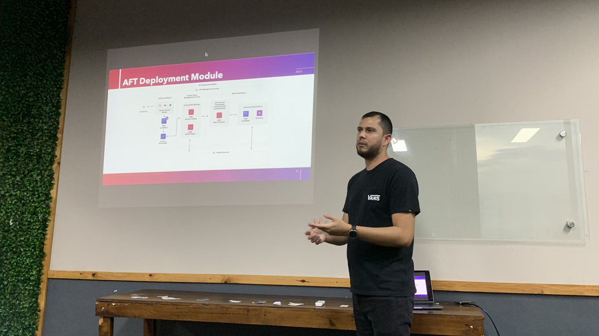 Canelacho's tweet photo. 39 meetup AWS Users Group Panama AWS Control Tower - Account Factory Terraform Alberto Capella

@AWS_UG_Bot @AWSCommunity https://t.co/gsgB8sbX0E