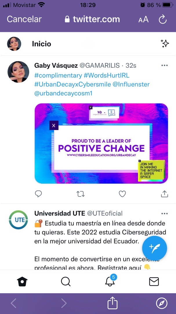 GAMARILIS's tweet photo. #complimentary #WordsHurtIRL #UrbanDecayxCybersmile @Influenster @UrbanDecayCosmetics https://t.co/gj4suLbteG