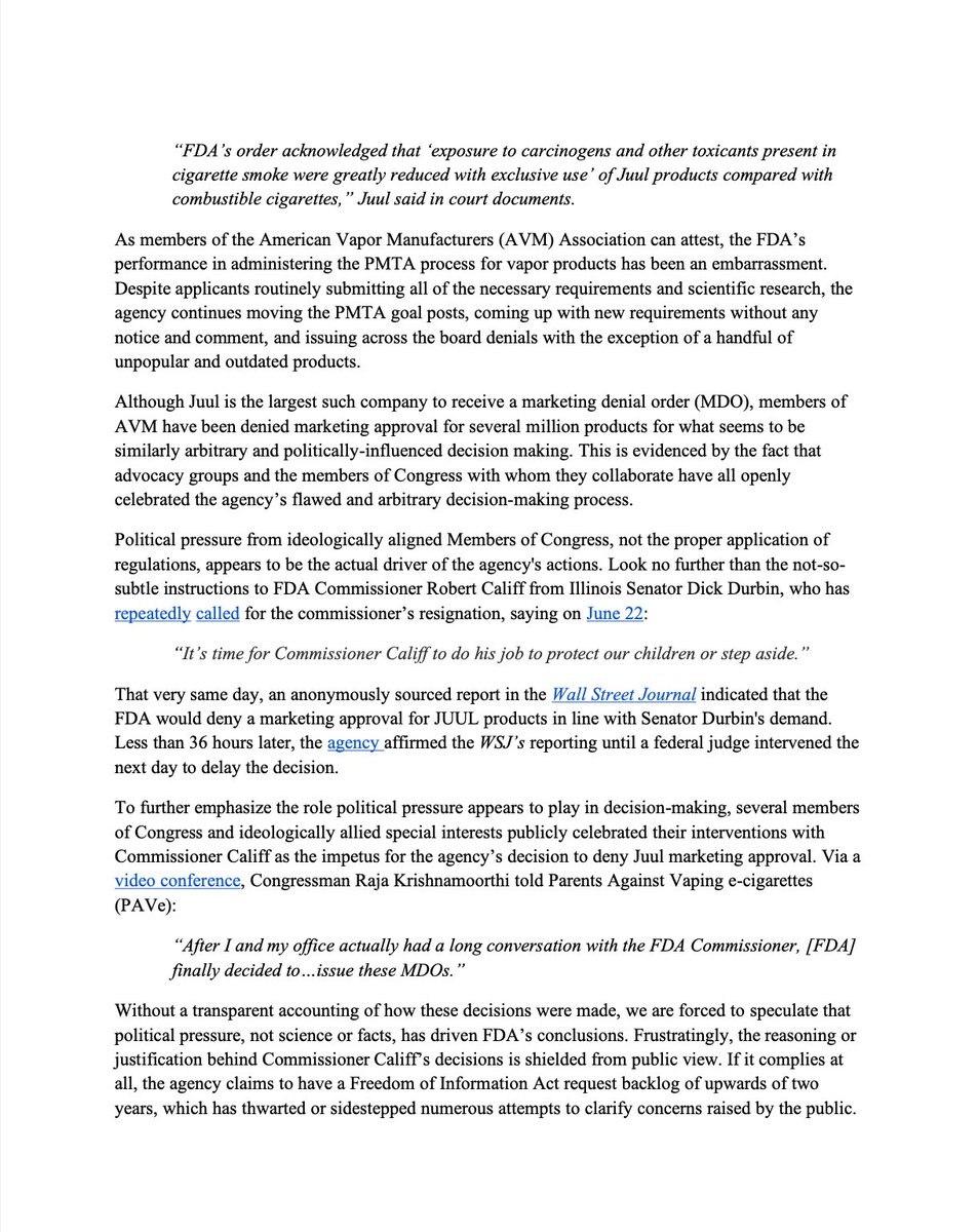 VaporAmerican's tweet photo. 🚨🔎
BREAKING: We have formally asked the Inspector General of HHS @OIGatHHS to investigate unethical political interference between Congress and FDA. Here’s our letter. https://t.co/z2Ztu0j4YX