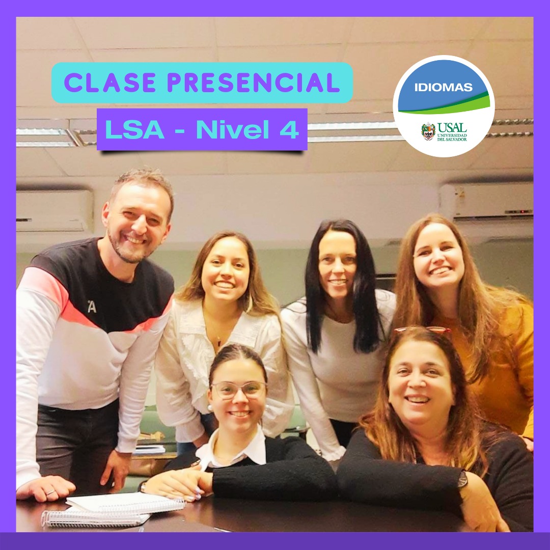 USALLenguas's tweet photo. 👉Clase presencial de Lengua de Señas Argentina del prof Leonardo Vandone, con Luciana Tondello, Mariana Maciel, Paula Ortiz, Paula Zalckwar, Isabella Zunino, 1º grupo que se formó en 2020 y que este año terminarán el nivel 4
¡Bravo! 👏👏👏
#LSA #idiomasUSAL #LenguasmodernasUSAL https://t.co/JD28G9rMPv