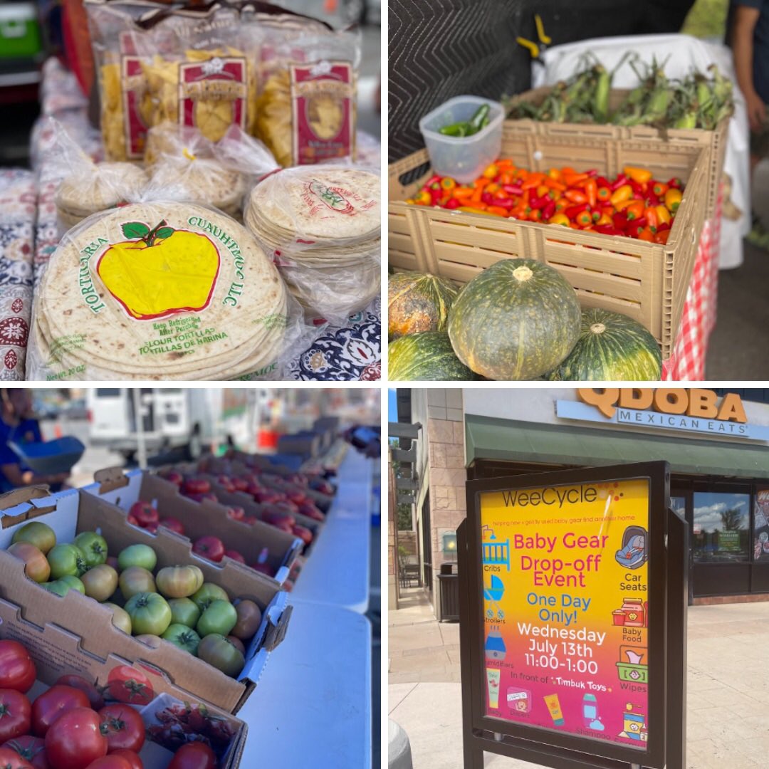 AspenGroveCTR's tweet image. Join us tomorrow for our Farmers' Market, hosted by @denverfarmers. Open 10 am to 2 pm - in the parking lot near lululemon. And, the #weecycle baby gear drop off is happening tomorrow, too! From 11 am to 1 pm at Timbuk Toys.