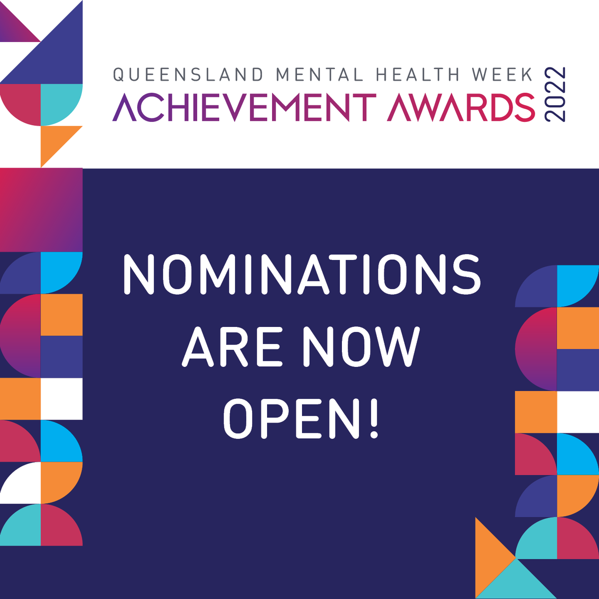 Nominations are now open for the Queensland Mental Health Week Achievement Awards, which recognise and celebrate the achievements of those working to reduce stigma & support and empower those living with mental illness across QLD. Find out more here > bit.ly/3nF8yNV