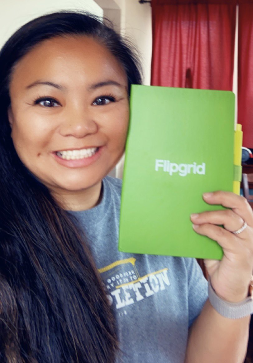 Thanks for my new notebook @MicrosoftFlip 💚 I love Flip itself, but then I also get to be part of this community AND get fun swag?! #flipgridforall