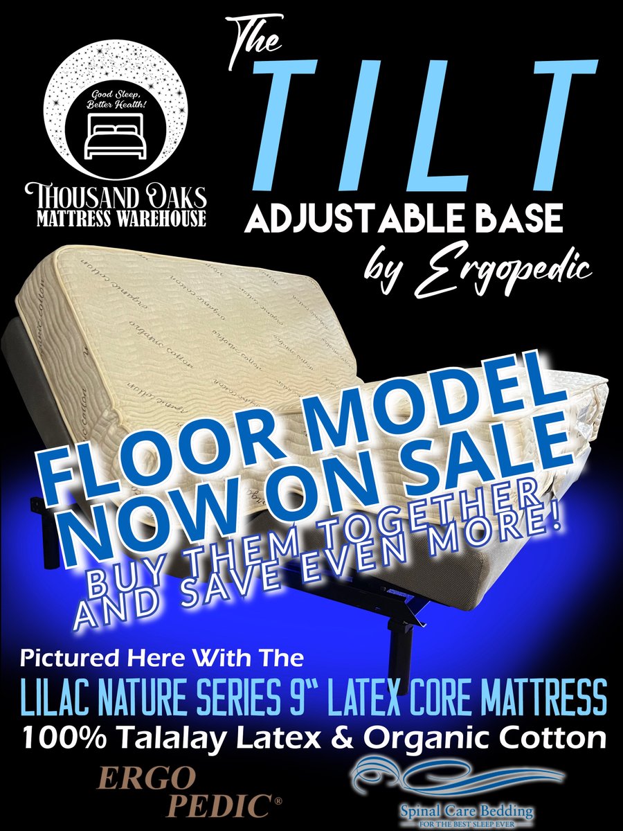 TOmattress's tweet photo. We call it the Maserati of Mattresses on top of the Bentley of Adjustable Bases and the (queen size) FLOOR MODELS are available for an unbelievable price so we can make room for the updated versions.
DON'T MISS THIS DEAL! https://t.co/VF3WOnq9S6