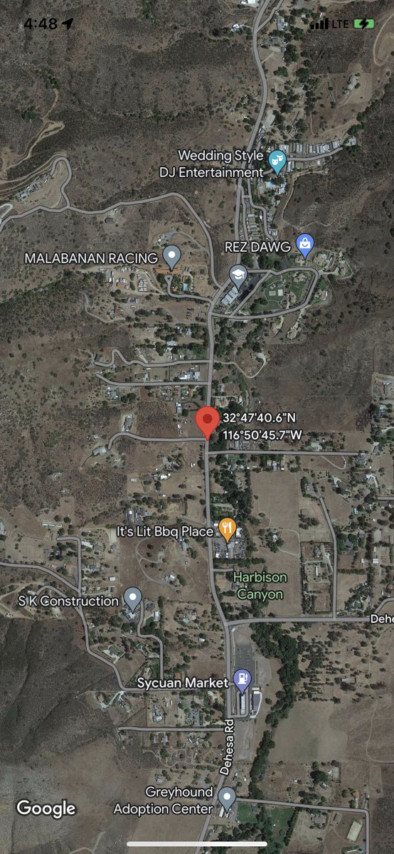 .@CALFIRESANDIEGO on scene of 5 acre fire in the area of Harbison Canyon. #HarbisonFire