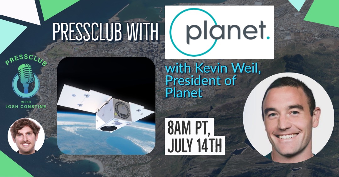Satellites are awesome, huh? Well @Planet built & operates 200! Come chat about their impact on defense, journalism, and ethics with @KevinWeil. clubhouse.com/event/M4ZNANE7