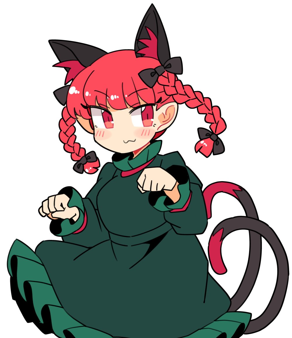 kaenbyou rin 1girl animal ears extra ears tail cat ears multiple tails solo  illustration images