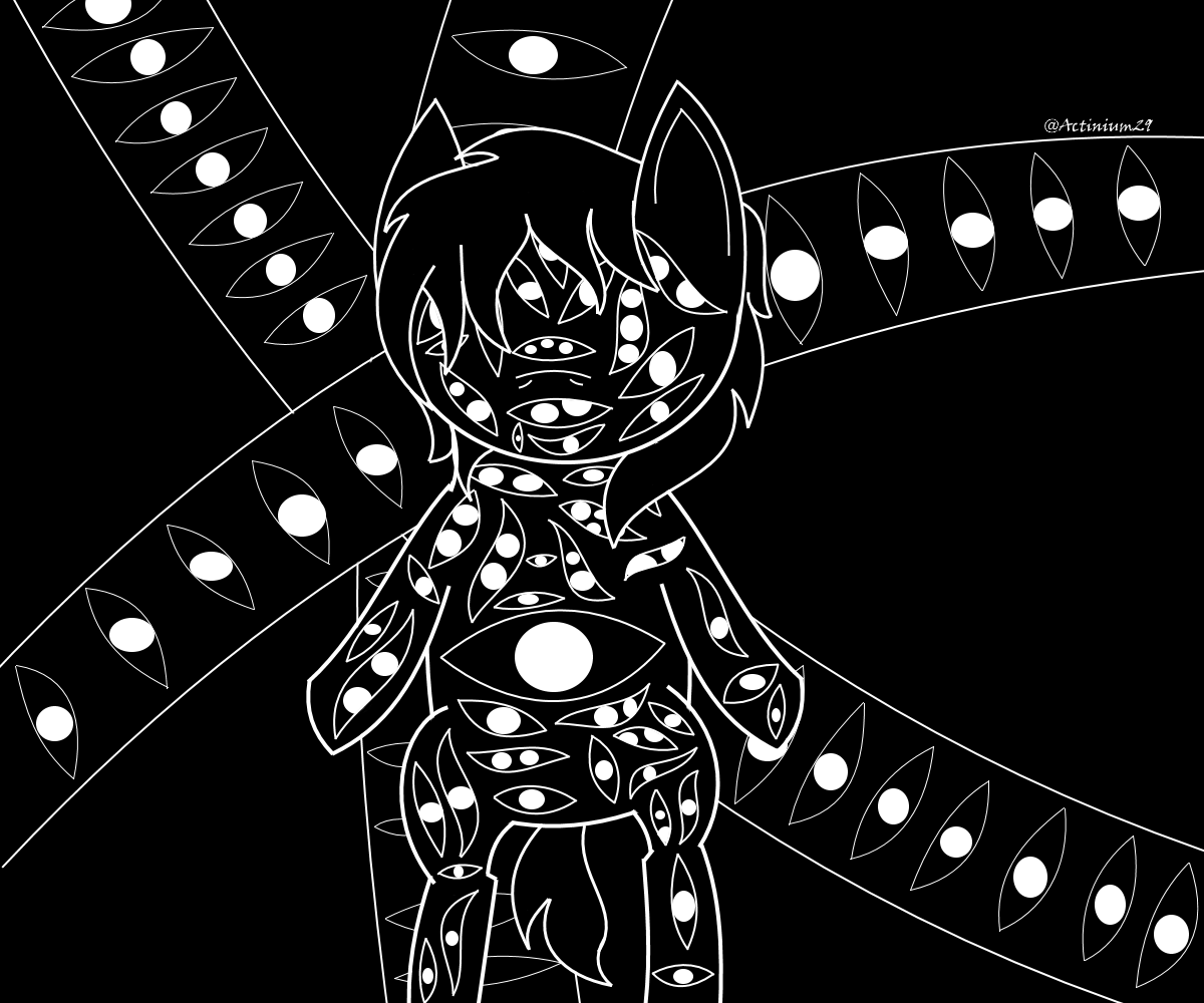 Actinium29's tweet photo. Hi there! I'm Acti! I'm a genderfluid trans woman making funky little creatures and eldritch abominations. I love ponies, pokemon, horror, and eyes. I LOVE eyes. https://t.co/telNHR2W75