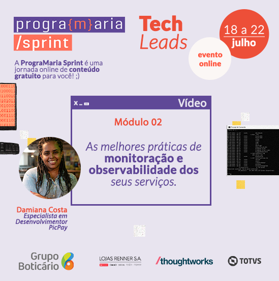 programaria's tweet photo. A #PrograMariaSprint é totalmente gratuita!
E o módulo 2 vai te mostrar como analisar, diagnosticar e solucionar situações problemáticas recorrentes!
Essa é a última semana de inscrição, por isso, não perca tempo e se inscreva no link da bio! https://t.co/L1PIyUOSiI