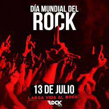 Día Mundial del Rock. Se celebra cada año el 13 de julio, una fecha en la que los amantes del género recuerdan las bandas míticas que han dejado huella en el imaginario colectivo, como The Queen, Pynk Floyd, Metallica o ACDC.
