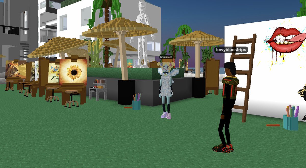 We out here. voxels.com/play?coords=SW… <a href="/cryptovoxels/">Cryptovoxels</a>