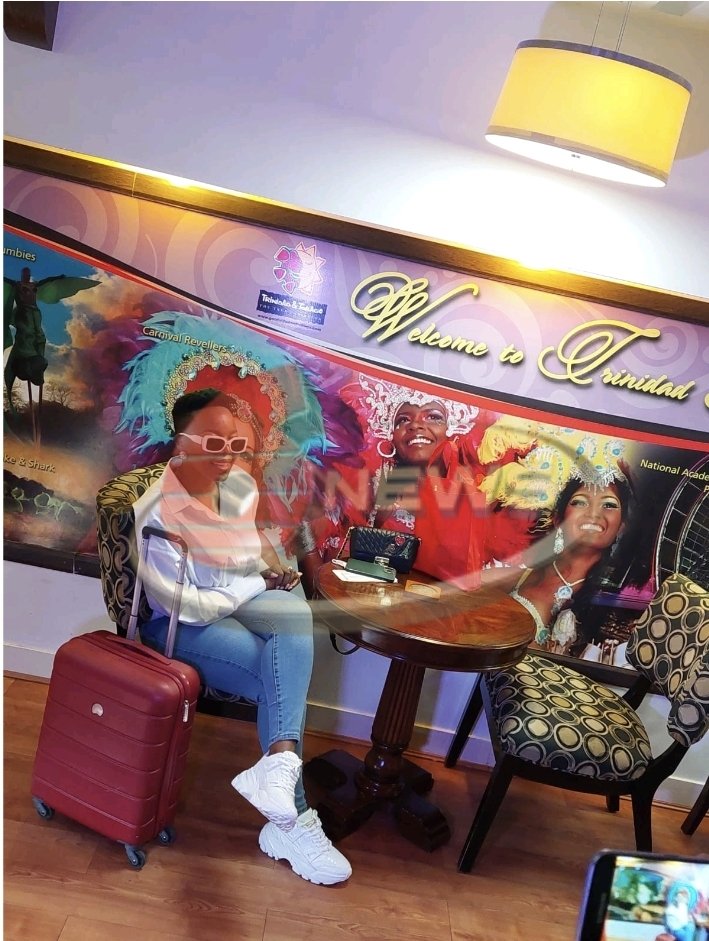 tv6tnt's tweet photo. South African artiste Nomcebo Zikode  arrived at the Piarco International Airport for a visit in relation to carnival 2023. Nomcebo is best known for her global 'JERUSALEMA' and will be live on tomorrow's #TV6ME @ccntv6 with Fazeer Mohammed at 7:40 am. Photo by Antoniya Gulston. https://t.co/UqNhCKVzNz