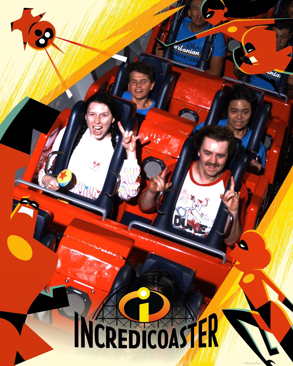 Disney adults just wanna have fun!😝 #DCA #pixarpier #incredicoaster