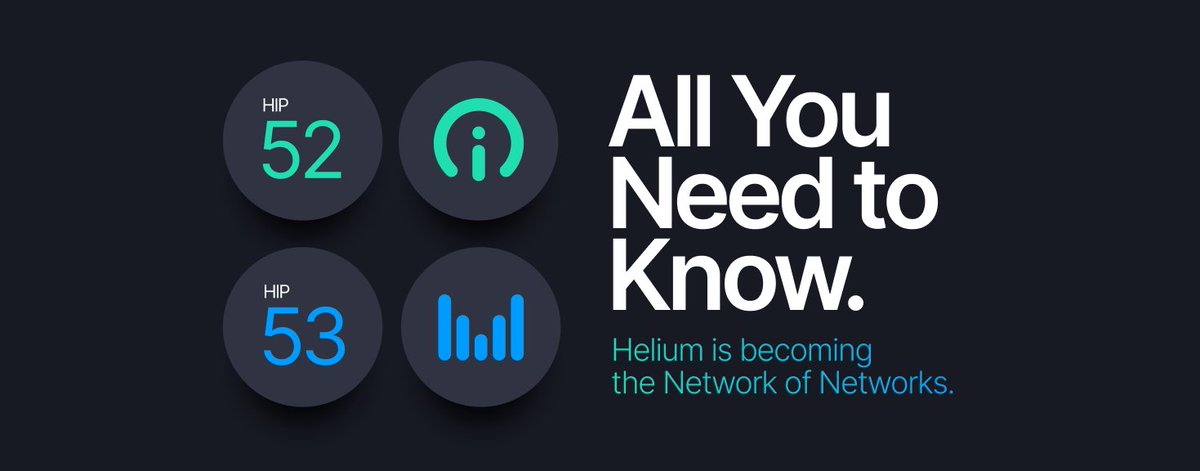 HeliumFndn's tweet photo. HIP 52 and HIP 53 were introduced to bridge Helium’s existing network protocols, LoRaWAN and 5G onto a new, modular network structure by creating the IOT and MOBILE subDAOs.🎈

Here are the key points we think you need to know about these HIPs: https://t.co/iTCjcIxTnH https://t.co/nzOvyMjN8T