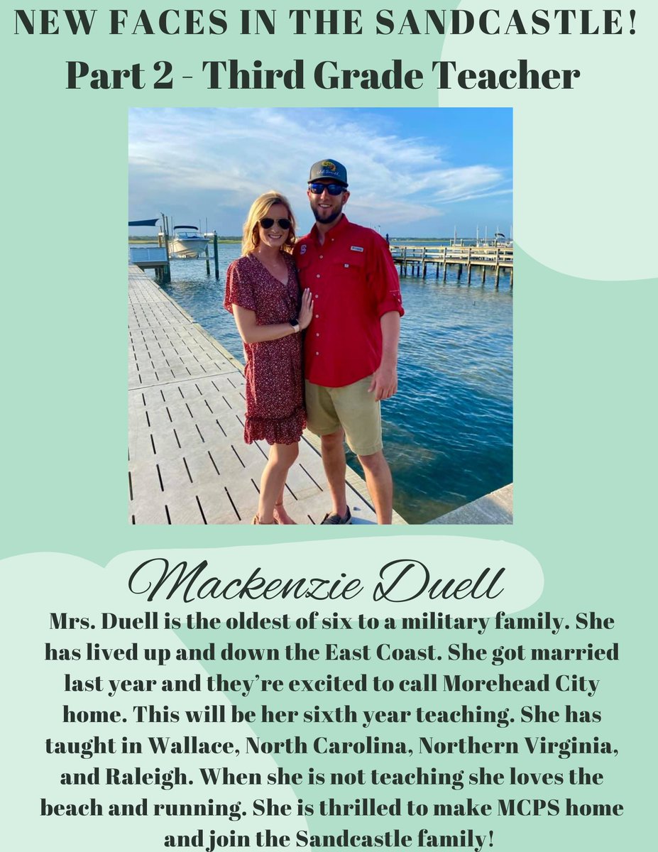 Welcome Mackenzie Duell to #TeamMCPS 💚 Mrs. Duell has a passion for working with young children! She was a Big Buddy, substitute, and tutored until she was fully licensed. Her desire “to be that champion who changes a child’s life” will definitely make us #BrighterTogether