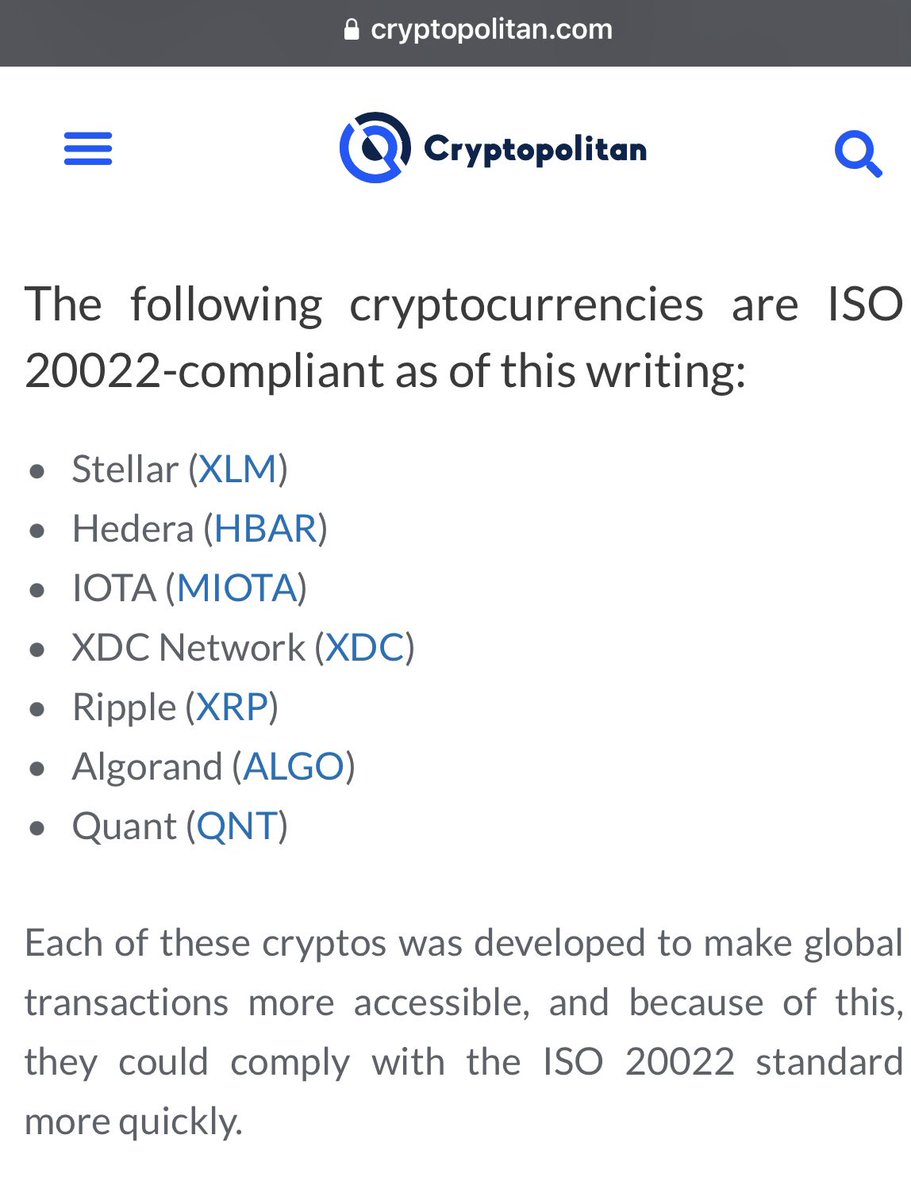 ParabolicHBAR's tweet photo. It appears $HBAR is #ISO20022 now. L0/L1s do not technically need to certified as such, but nice to see. 🙌

https://t.co/PkZ06jbZvE

#Hedera #Hashgraph https://t.co/RkYMb2jIxg