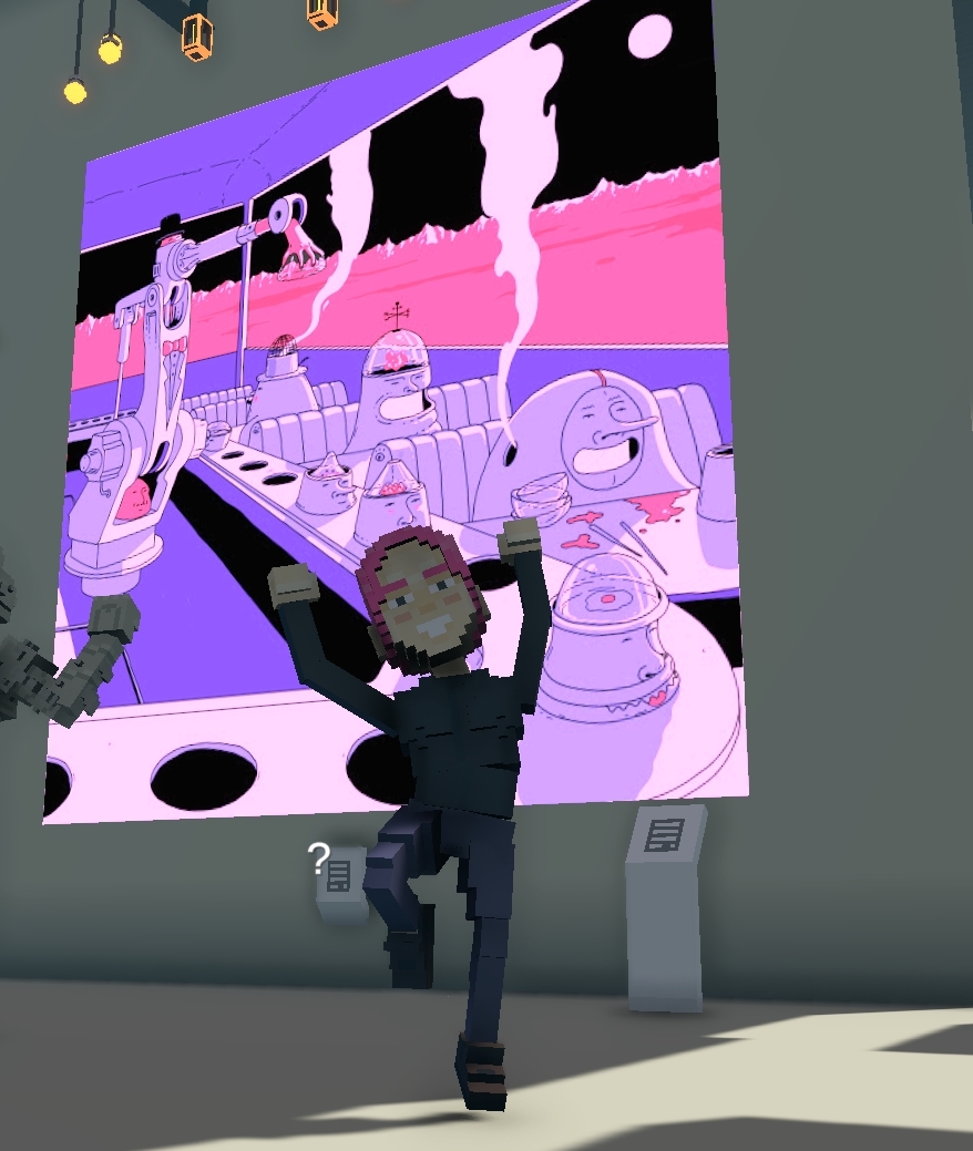 <a href="/TheSandboxGame/">The Sandbox</a> <a href="/MOCDA_/">MoCDA: Museum of Contemporary Digital Art</a> I just participated in the #TheSandbox weekly contest for a chance to win 200 mSAND! Here is my favorite piece from the ‘Impossible Worlds’ exhibition, check out my screenshot below!
👇