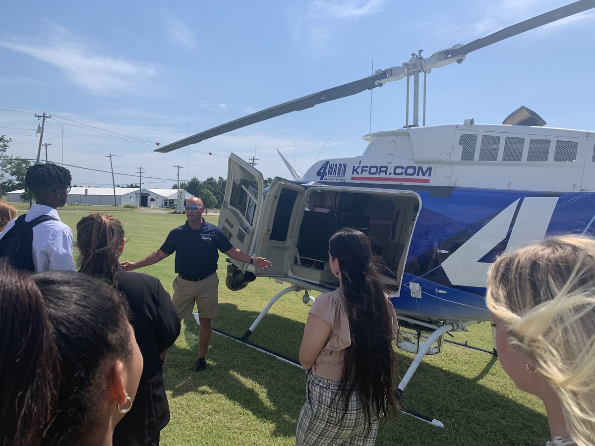 Thanks <a href="/kfor/">KFOR</a> for letting us borrow your pilot, Mason to show the newscopter to our high school journalism camp! <a href="/OIDJStories/">Gaylord OIDJ</a> <a href="/GaylordCollege/">Gaylord College</a> <a href="/UofOklahoma/">University of Oklahoma</a>