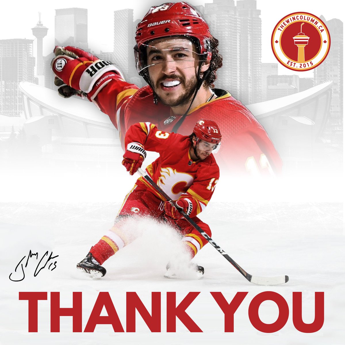 From underdog to All Star, thank you Johnny Gaudreau for everything #Flames