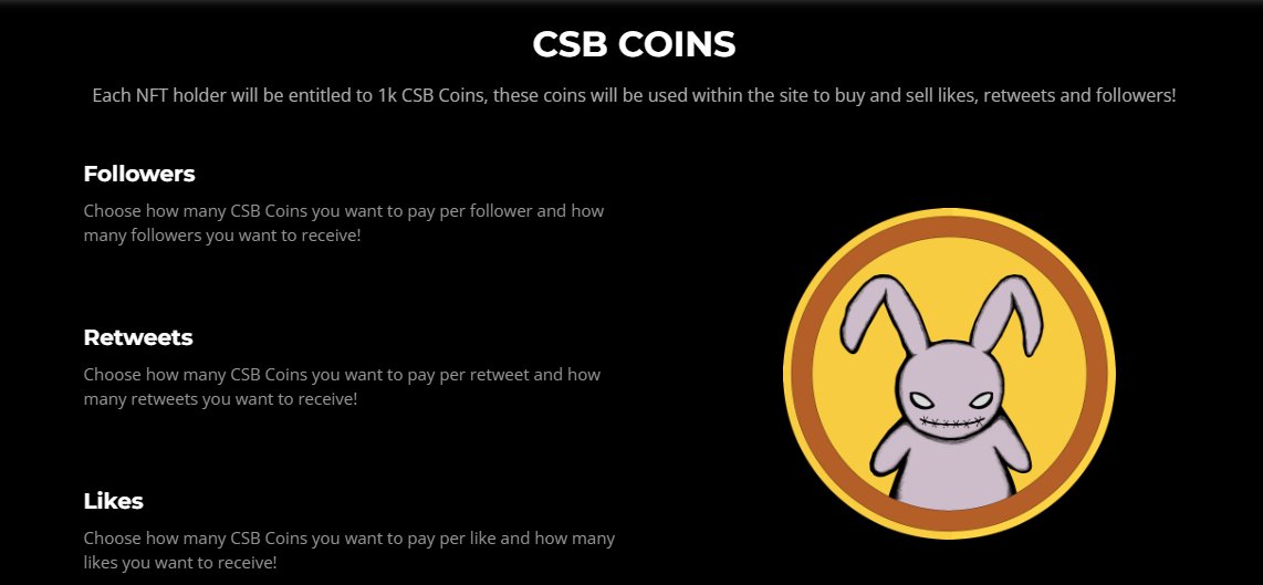 Crazy Stuffed Bunnies
Much more than an NFT collection, a virtual community project on the ETH blockchain!

MINT FREE (first 500 items) IN:
crazystuffedbunnies.online

Opensea
opensea.io/collection/cra…

 #NFTGiveaway #nft #NFTCommunity #GiveawaysforBKPPFC