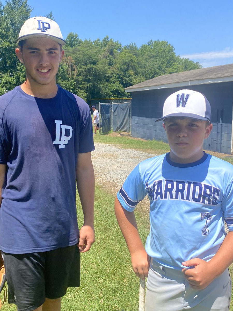 mrsbarrett_ccps's tweet photo. Camp staff vs. camper! #lphsbaseball #baseballcamp #warriors https://t.co/3OQDNmI16B